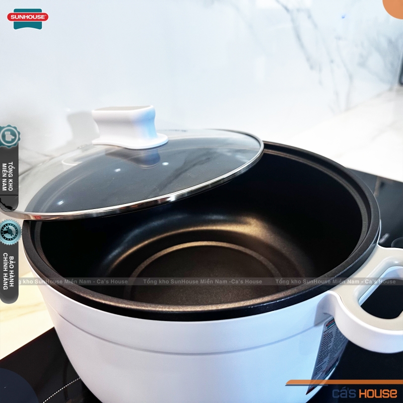 Nồi lẩu điện 3.5L lòng nồi INOX -  Sunhouse SHD4528 - 1200W